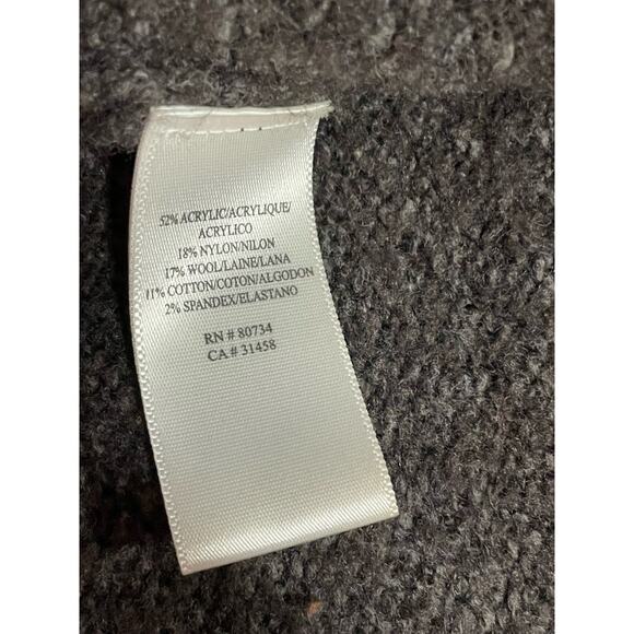 BCBG Maxazria Womens Sz M/L Wool Blend Shawl Collar Sweater Cardigan Gray - Picture 8 of 11